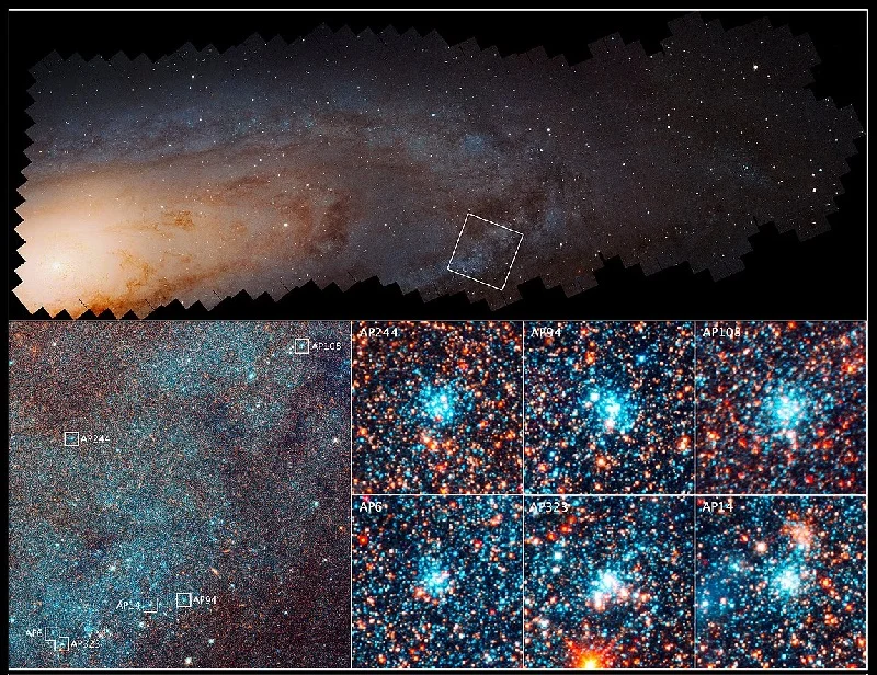 звездные скопления Андромеды