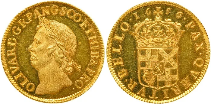 Монета с изображением Оливера Кромвеля